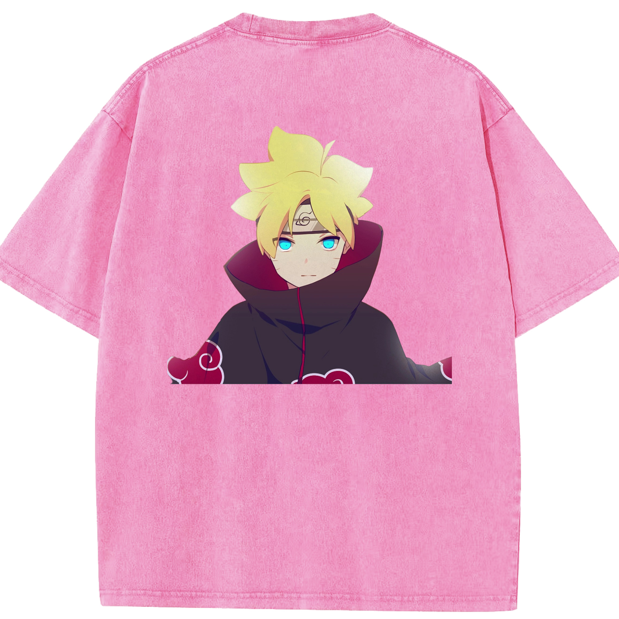 （画像用） NARUTO -ナルト- うずまき ボルト Uzumaki Boruto 綿100% ヴィンテージ風 半袖Tシャツ（背面プリント）